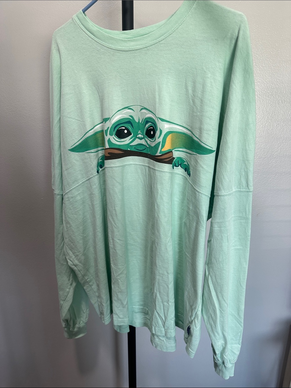 Mint Green Baby Yoda Graphic Crewneck Jersey